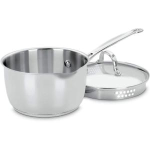 imageCuisinart 71918P Chefs Classic Stainless 2Quart Saucepan with CoverSilver