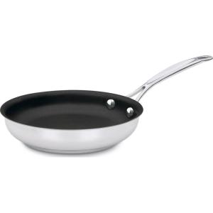 imageCuisinart 72218NS Chefs Classic Stainless Nonstick 7Inch Open Skillet SilverStainless Steel