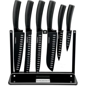 imageCuisinart C77NS7P Classic Nonstick Edge Collection 7Piece Cutlery Knife Set with Acrylic Stand Black7Piece
