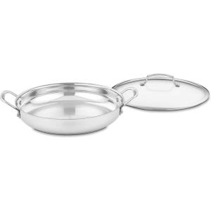 imageCuisinart Contour Stainless 12Inch Everyday Pan with Glass Cover