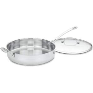 imageCuisinart Contour Stainless 5Quart Saute Pan with Helper Handle and Glass CoverSilver