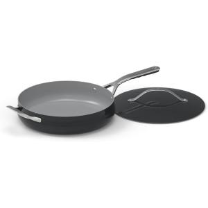 imageCuisinart Culinary Collection Nonstick Cookware 45 Qt Saut Pan  Helper Handle  Cover TealBlack