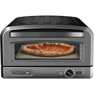 imageCuisinart Indoor Pizza Oven  Bake 12 Pizzas in Minutes  Portable Countertop Pizza Oven  Matte Black Stainless Steel  CPZ120MBBlack Stainless Steel