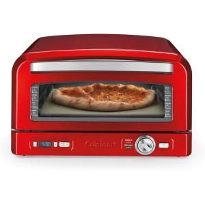 imageCuisinart Indoor Pizza Oven  Bake 12 Pizzas in Minutes  Portable Countertop Pizza Oven  Matte Black Stainless Steel  CPZ120MBBrick Red