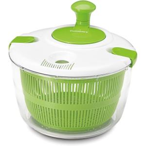 imageCuisinart Large Salad Spinner 5Qt  Vegetable ampamp Fruit Salad Washing Bowl with Strainer Quick Prep Spinner for Salad Greens Lettuce Fruits ampamp Vegetables CTG00SASWhite