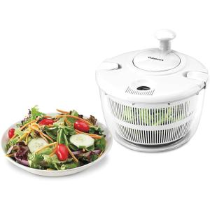 imageCuisinart Large Salad Spinner 5Qt  Vegetable ampamp Fruit Salad Washing Bowl with Strainer Quick Prep Spinner for Salad Greens Lettuce Fruits ampamp Vegetables CTG00SASGloss White