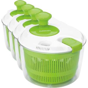 imageCuisinart Large Spin Stop Salad Spinner Wash Spin ampamp Dry Salad Greens Fruits ampamp Vegetables 5qt CTG00SAS13 Qt Pack of 4