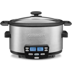 imageCuisinart MSC400 3In1 Cook Central 4Quart MultiCooker Slow Cooker BrownSaute Steamer Silver4 Quarts