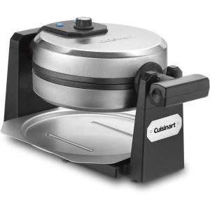 imageCuisinart WAFF10P1 Round Belgian Waffle Maker with Extra Deep 1Inch NonStick Coated Waffle Grid Stainless Steel