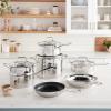 imageCuisinart 11Piece Cookware Set Professional Stainless Steel 8911Silver