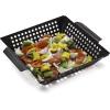 imageCuisinart 11quot x 11quot NonStick Grill Wok Perforated BBQ Grill Basket for Grilling Veggies Meat ampamp StirFry Outdoor Grilling Basket for Charcoal and Gas Grills