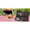 imageCuisinart 13Piece Wooden Grill Tool Set BBQ Accessories and Grill Tools Durable StainlessSteel Utensils with Recycled Plastic Case Spatula Tongs Cleaning Brush ampamp More Grilling Gifts for Men