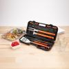 imageCuisinart 13Piece Wooden Grill Tool Set BBQ Accessories and Grill Tools Durable StainlessSteel Utensils with Recycled Plastic Case Spatula Tongs Cleaning Brush ampamp More Grilling Gifts for Men