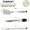 imageCuisinart 14Piece Deluxe Stainless Steel Grill Set Grilling Accessories Kit with Spatula Tongs Corn Holders Basting Brush Cleaning Brush ampamp Aluminum Carry Case BBQ Tools for Outdoor GrillDeluxe Grill Set  20Piece