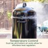 imageCuisinart 18 Vertical Charcoal Smoker Integrated Thermometer Water Bowl and Dual Vents Perfect for Smoked Brisket Chrome Plated Grates Smoker Grill for BBQ Camping TailgatesVertical Charcoal Smoker  18