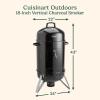 imageCuisinart 18 Vertical Charcoal Smoker Integrated Thermometer Water Bowl and Dual Vents Perfect for Smoked Brisket Chrome Plated Grates Smoker Grill for BBQ Camping TailgatesVertical Charcoal Smoker  18
