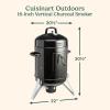imageCuisinart 18 Vertical Charcoal Smoker Integrated Thermometer Water Bowl and Dual Vents Perfect for Smoked Brisket Chrome Plated Grates Smoker Grill for BBQ Camping TailgatesVertical Charcoal Smoker  16