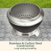 imageCuisinart 195 Cleanburn Smokeless Fire Pit with Removable Base for Ash Portable Outdoor Wood Burning Fireplace Smoke Free Carbon Stainless Steel Outdoor Heater Enhanced Airflow ampamp Easy CleanupCleanburn 195 Fire Pit