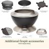 imageCuisinart 195 Cleanburn Smokeless Fire Pit with Removable Base for Ash Portable Outdoor Wood Burning Fireplace Smoke Free Carbon Stainless Steel Outdoor Heater Enhanced Airflow ampamp Easy CleanupCleanburn 24 Fire Pit