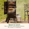 imageCuisinart 36 Vertical Propane Smoker 4 Removable Racks Spacious BBQ Smoker with Wood and Water Trays 15000 BTU Heat for Smoked Meat Brisket Jerky Fish Perfect for Tailgates Backyard Camping