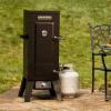 imageCuisinart 36 Vertical Propane Smoker 4 Removable Racks Spacious BBQ Smoker with Wood and Water Trays 15000 BTU Heat for Smoked Meat Brisket Jerky Fish Perfect for Tailgates Backyard Camping