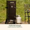 imageCuisinart 36 Vertical Propane Smoker 4 Removable Racks Spacious BBQ Smoker with Wood and Water Trays 15000 BTU Heat for Smoked Meat Brisket Jerky Fish Perfect for Tailgates Backyard Camping
