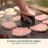 imageCuisinart 65quot Cast Iron Smashed Burger Press Round Flat Edge Grill Press for Crispy Smash Burgers Burger Tool for Grill and Griddle Accessories for BBQs and TailgatesCast Iron