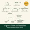 imageCuisinart 6610 Chefs Classic 10Piece Cookware Set NonstickHardAnodized17Piece