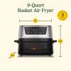 imageCuisinart Air Fryer 9Quart Basket Stainless Steel Fryer Oven with 6 Presets to Roast Bake Broil Air Fry Dehydrate and Keep Warm DishwasherSafe Parts Quick ampamp Easy Meals AIRX221 BlackStainless Steel  Black