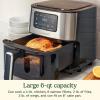 imageCuisinart Air Fryer 9Quart Basket Stainless Steel Fryer Oven with 6 Presets to Roast Bake Broil Air Fry Dehydrate and Keep Warm DishwasherSafe Parts Quick ampamp Easy Meals AIRX221 BlackStainless Steel  Black