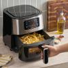 imageCuisinart Air Fryer 9Quart Basket Stainless Steel Fryer Oven with 6 Presets to Roast Bake Broil Air Fry Dehydrate and Keep Warm DishwasherSafe Parts Quick ampamp Easy Meals AIRX221 BlackStainless Steel  Black
