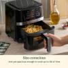 imageCuisinart Air Fryer 9Quart Basket Stainless Steel Fryer Oven with 6 Presets to Roast Bake Broil Air Fry Dehydrate and Keep Warm DishwasherSafe Parts Quick ampamp Easy Meals AIRX221 BlackStainless Steel  Black