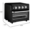 imageCuisinart Air Fryer Toaster Oven with Grill 1800W 81 Air Fryer Oven with Bake Convection Bake Grill Broil and Warm Options Large Capacity 60Minute Timer TOA70BKS Black SSMatte Black