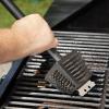 imageCuisinart CCB4125 4in1 Grill Cleaning Brush with Stainless Steel Wire Bristles  Scour Pad  Grill Scraper  13quot Handle Length