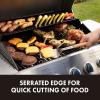 imageCuisinart CGS1100 Spatula Locking Tongs Fork Basting Brush 4Piece Grill Tool Set Ash Wood Handle