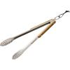 imageCuisinart CGS1100 Spatula Locking Tongs Fork Basting Brush 4Piece Grill Tool Set Ash Wood Handle