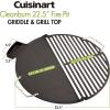imageCuisinart CHA830 Cleanburn Fire Pit Griddle ampamp Grill Top PreSeasoned Cast Iron