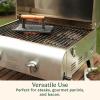 imageCuisinart Cast Iron Grill Press with Wooden Handle Heavy Duty Nonstick Rectangle Burger Press with Wood Handle Perfect Grill Accessory for Steak Bacon Paninis and More