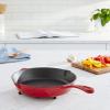 imageCuisinart Chefs Classic Enameled Cast Iron 10Inch Round Fry Pan Cardinal Red