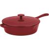 imageCuisinart Chefs Classic Enameled Cast Iron 12Inch Chicken Fryer with Cover Cardinal Red