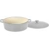 imageCuisinart Chefs Classic Enameled Cast Iron Oval Covered Casserole Cardinal Red 55QuartCool Gray
