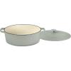 imageCuisinart Chefs Classic Enameled Cast Iron Oval Covered Casserole Cardinal Red 55QuartSage