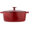 imageCuisinart Chefs Classic Enameled Cast Iron Round Covered Casserole Cardinal Red 7 QuartCardinal Red