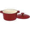imageCuisinart Chefs Classic Enameled Cast Iron Round Covered Casserole Cardinal Red 7 QuartCardinal Red