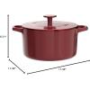 imageCuisinart Chefs Classic Enameled Cast Iron Round Covered Casserole Cardinal Red 7 QuartCardinal Red
