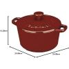 imageCuisinart Chefs Classic Enameled Cast Iron Round Covered Casserole Cardinal Red 7 QuartCardinal Red