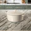 imageCuisinart Chefs Classic Enameled Cast Iron Round Covered Casserole Cardinal Red 7 QuartCream