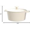 imageCuisinart Chefs Classic Enameled Cast Iron Round Covered Casserole Cardinal Red 7 QuartCream