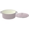 imageCuisinart Chefs Classic Enameled Cast Iron Round Covered Casserole Cardinal Red 7 QuartLilac