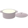 imageCuisinart Chefs Classic Enameled Cast Iron Round Covered Casserole Cardinal Red 7 QuartLilac